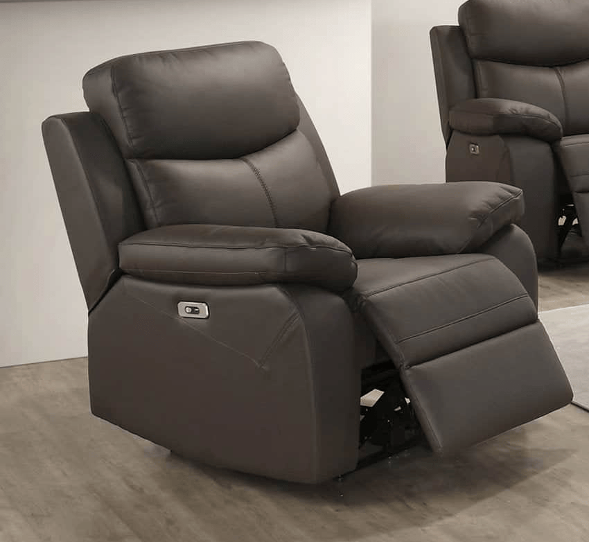 IFDC Winslow 39" Power Reclining Chair in Dark Chocolate Leather Match, image 1