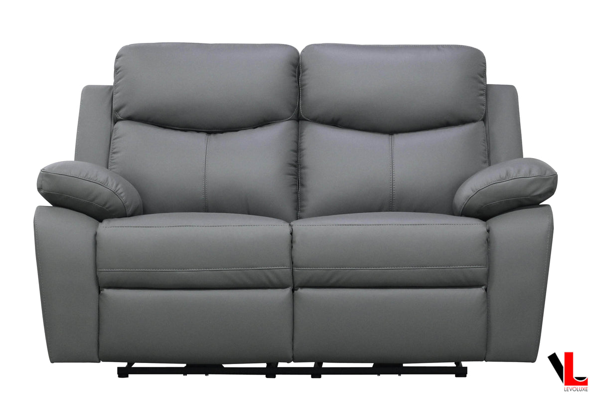 Levoluxe Aveon 2 Piece Pillow Top Arm Reclining Sofa and Loveseat Set in Leather Match, image 14