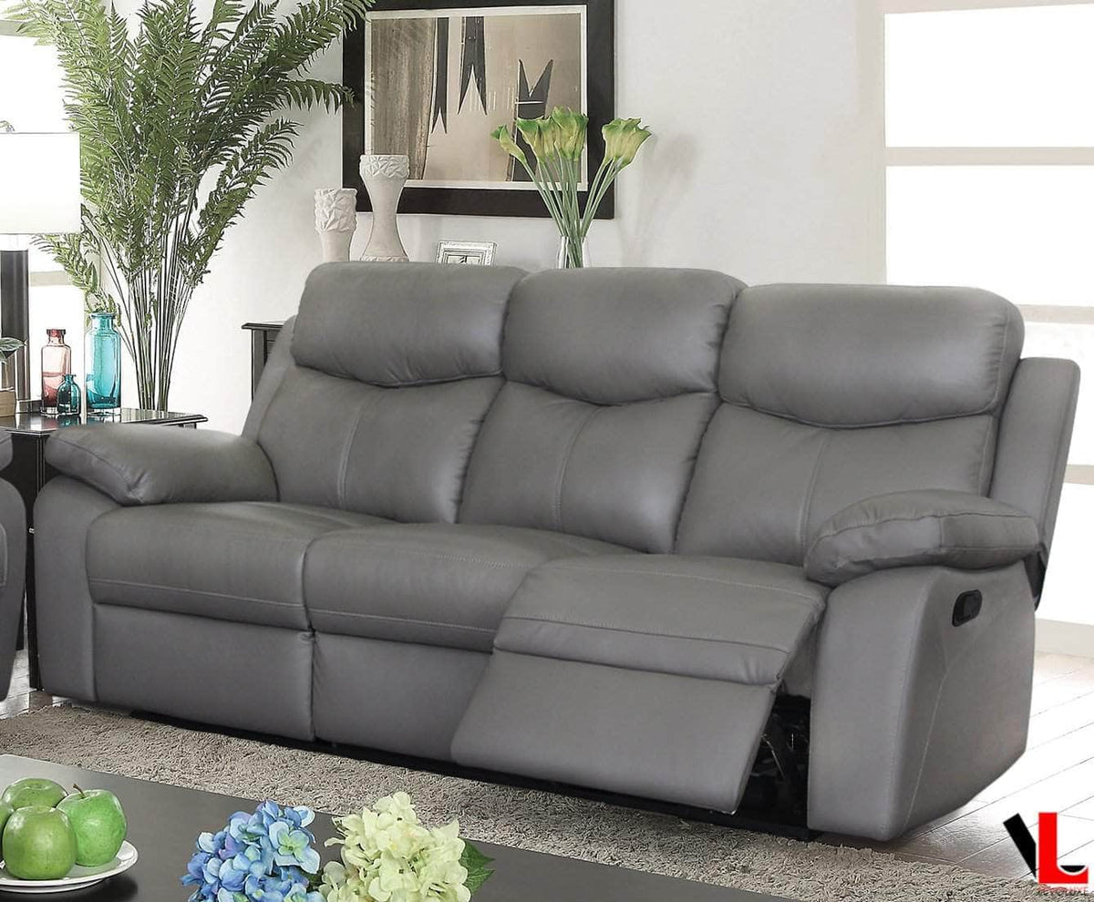 Levoluxe Aveon 83" Pillow Top Arm Reclining Sofa in Leather Match, image 4