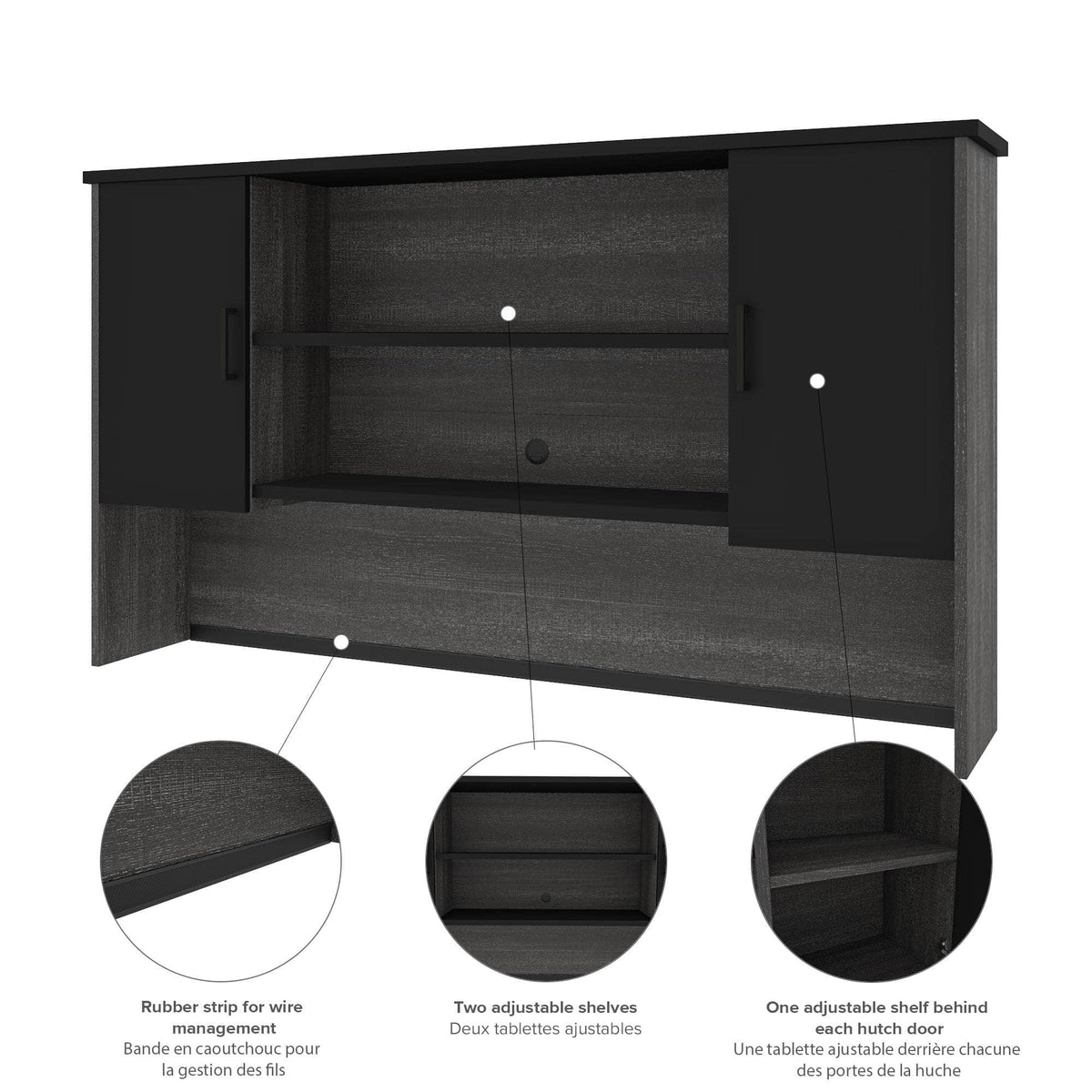 Modubox Norma 71W L Shaped Desk with Hutch, image 7