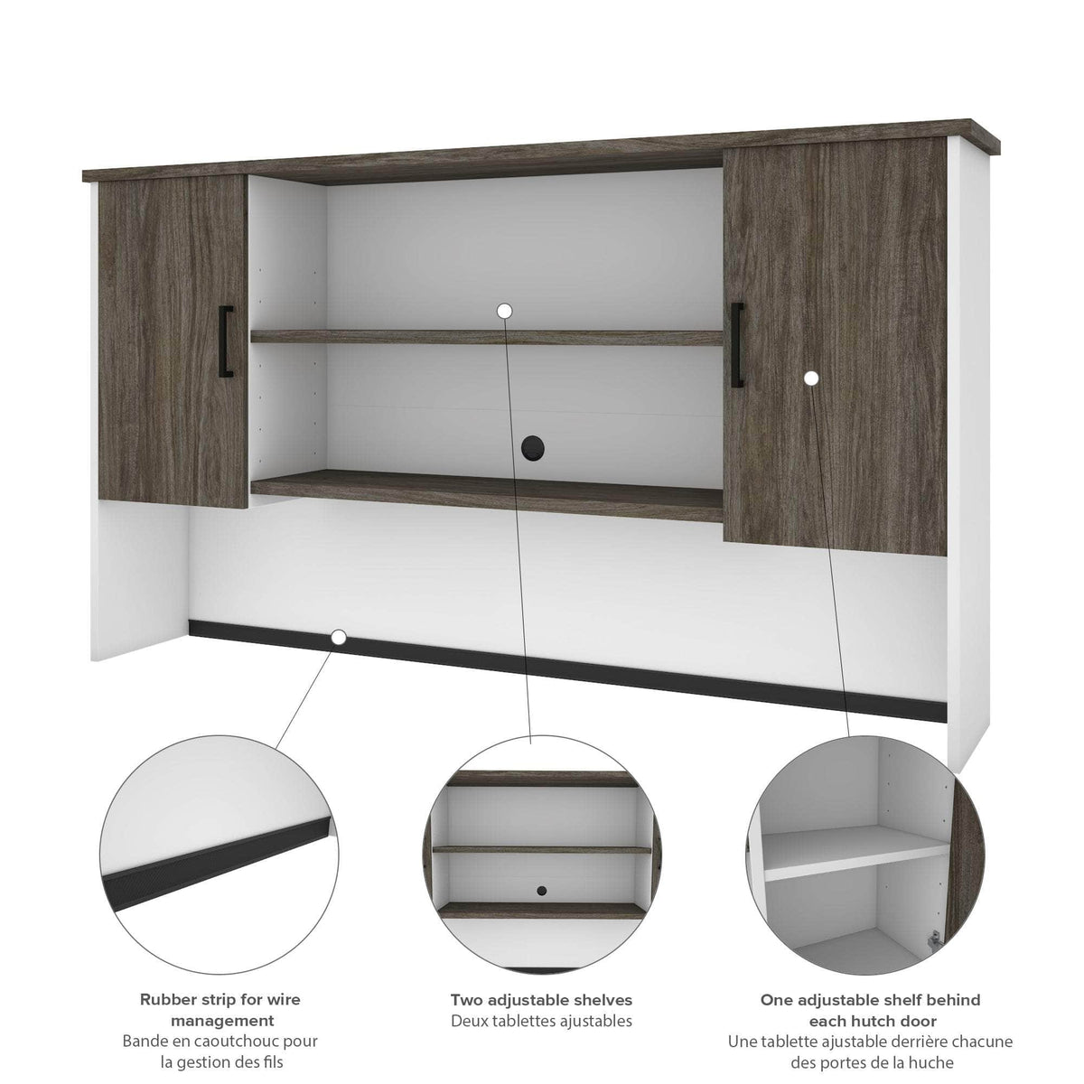 Modubox Norma 71W L Shaped Desk with Hutch, image 18