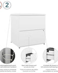Modubox Universel 28W Standard 2 Drawer Lateral File Cabinet, image 6