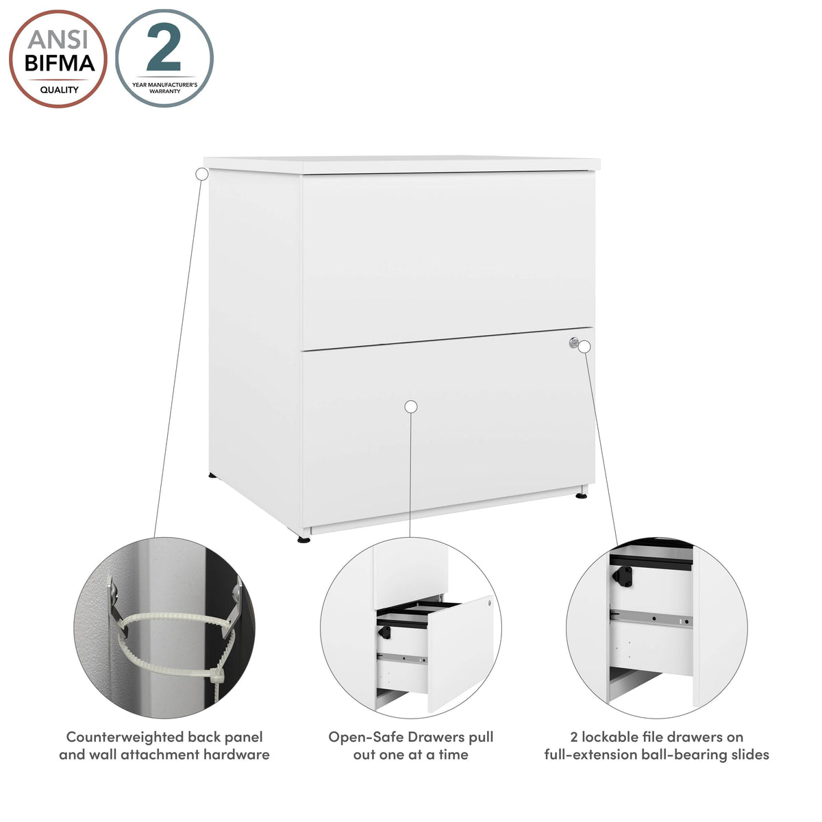 Modubox Universel 28W Standard 2 Drawer Lateral File Cabinet, image 7
