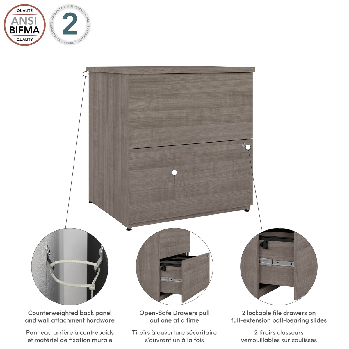 Modubox Universel 28W Standard 2 Drawer Lateral File Cabinet, image 42