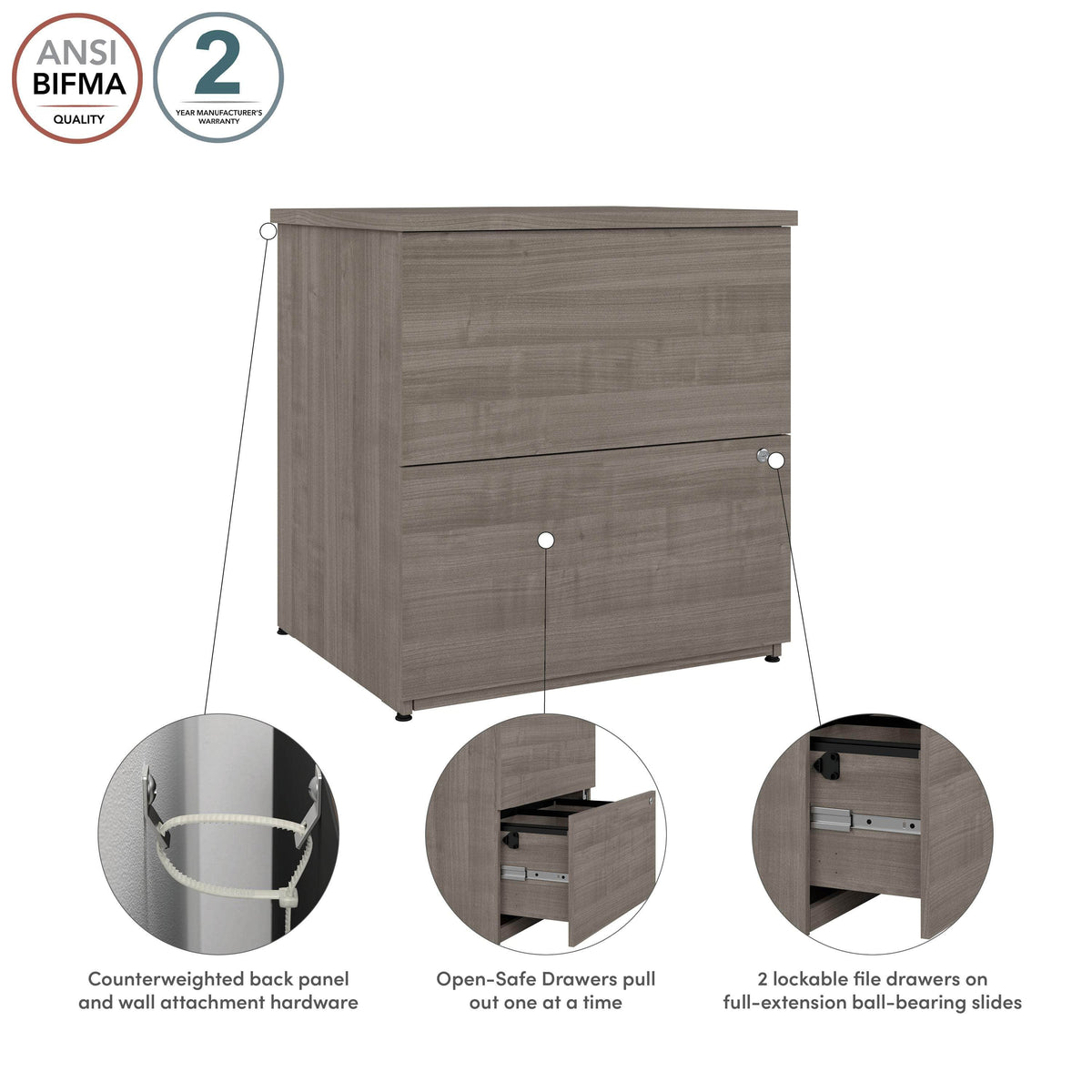 Modubox Universel 28W Standard 2 Drawer Lateral File Cabinet, image 45