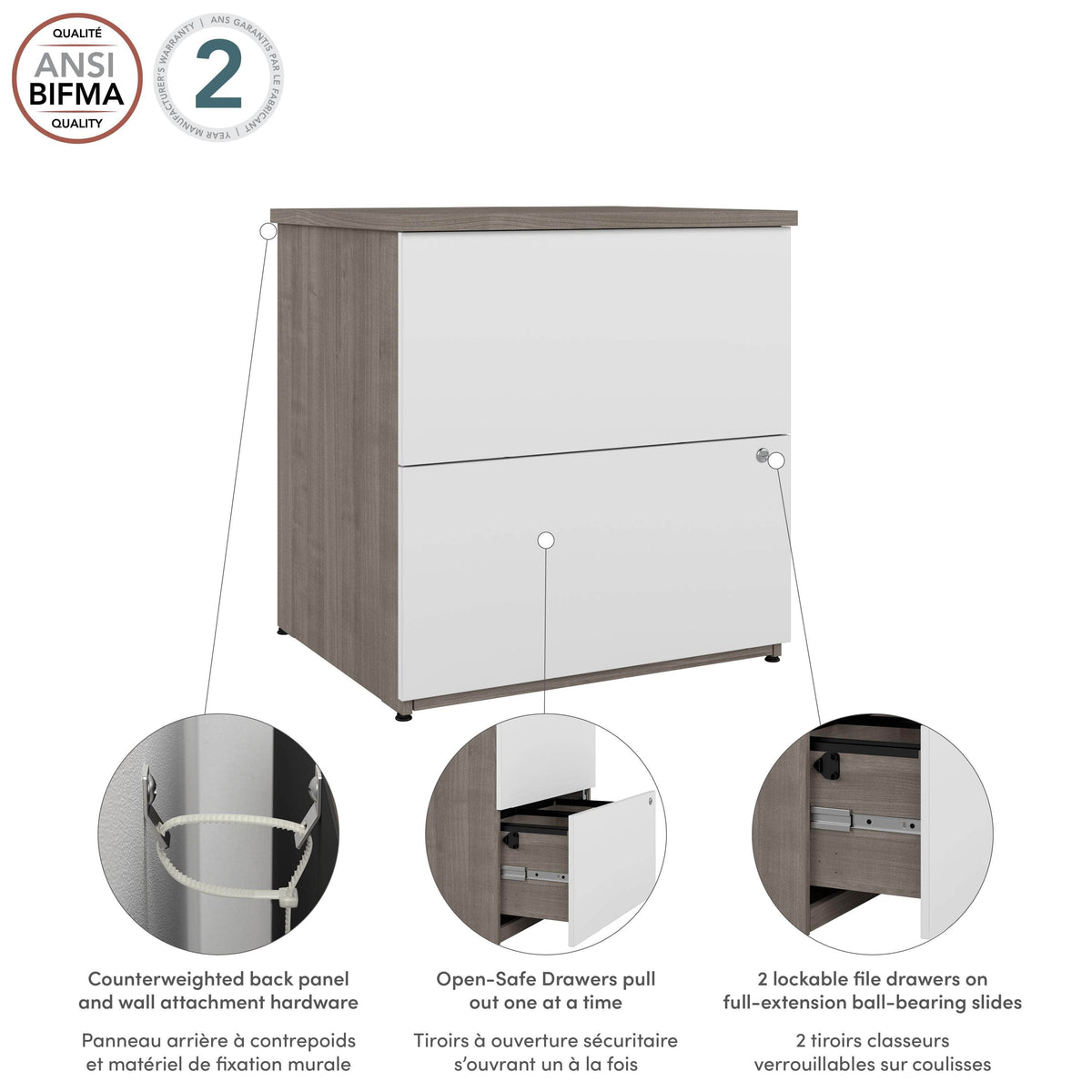 Modubox Universel 28W Standard 2 Drawer Lateral File Cabinet, image 56