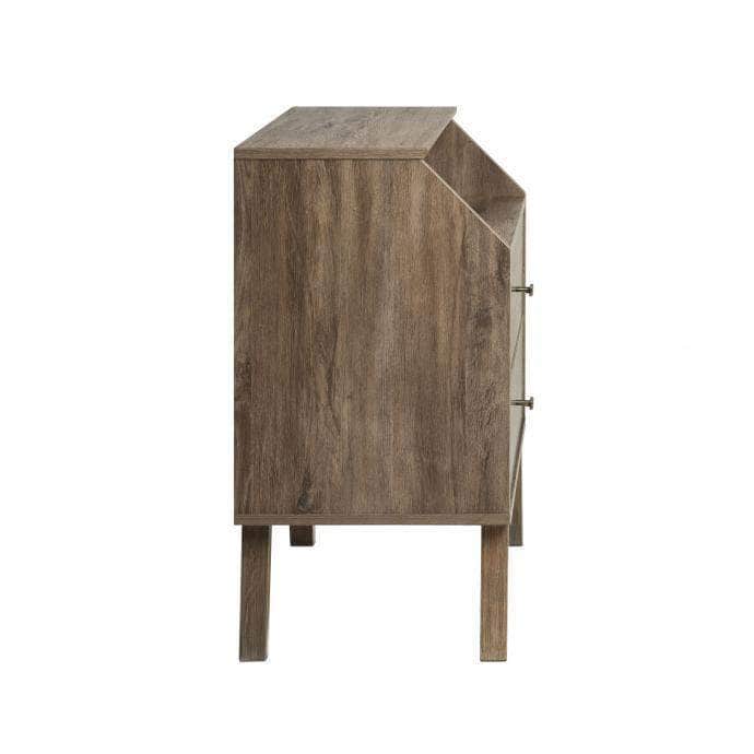 Modubox Milo Mid Century 2 Drawer Nightstand with Angled Top, image 2