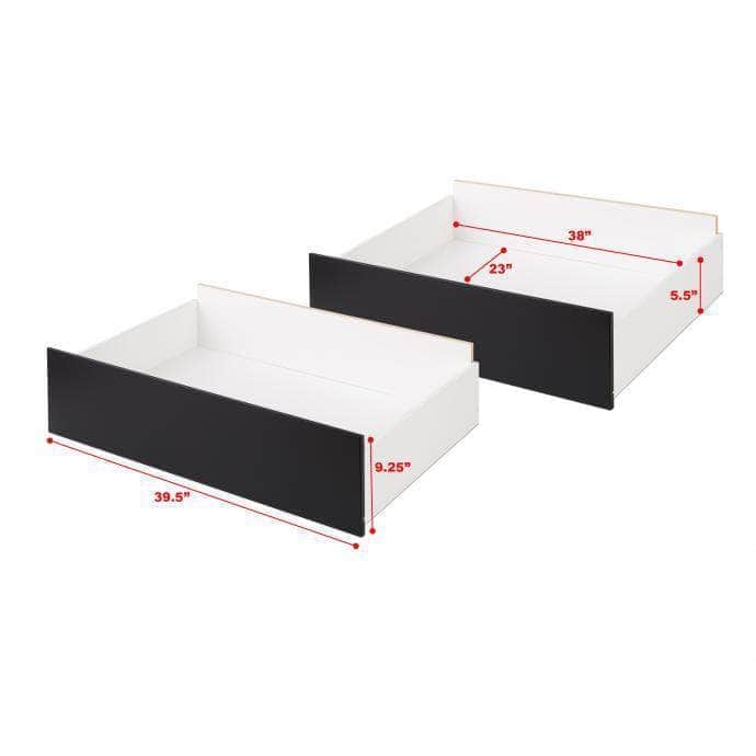 Modubox Select Storage Drawers on Wheels (Set of 2) in Black, image 3