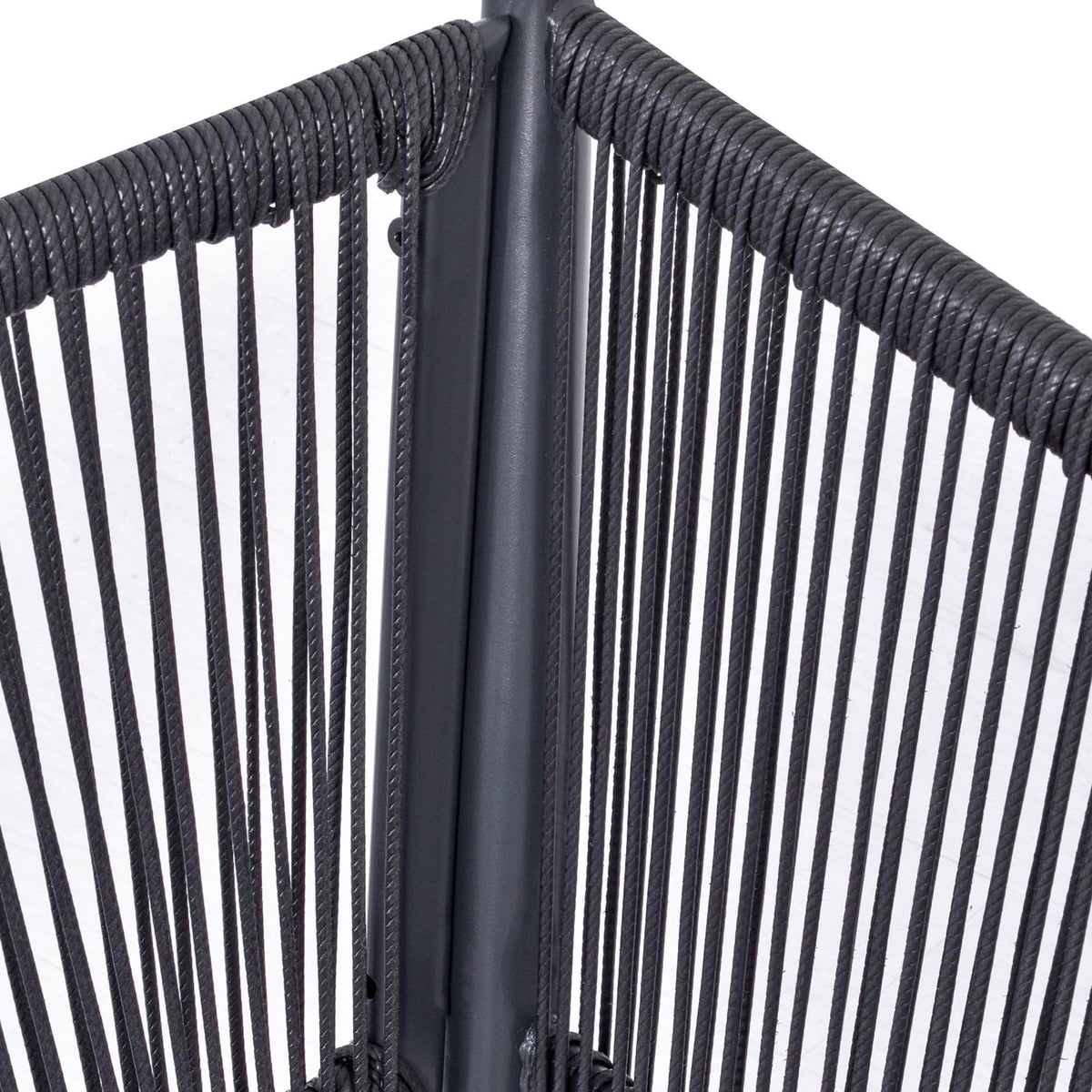 Aosom 4 Piece Outdoor Patio Metal and Rattan Wicker Conversation Set in Light Grey, image 7