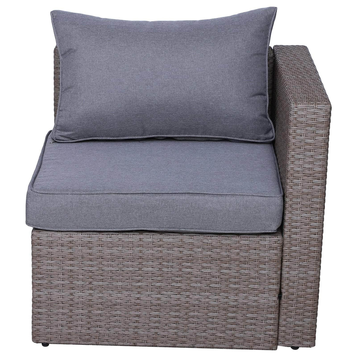 Aosom 5 Piece Outdoor Patio Rattan Wicker 2 Person Deep Seating Conversation Set in Deep Grey, image 10