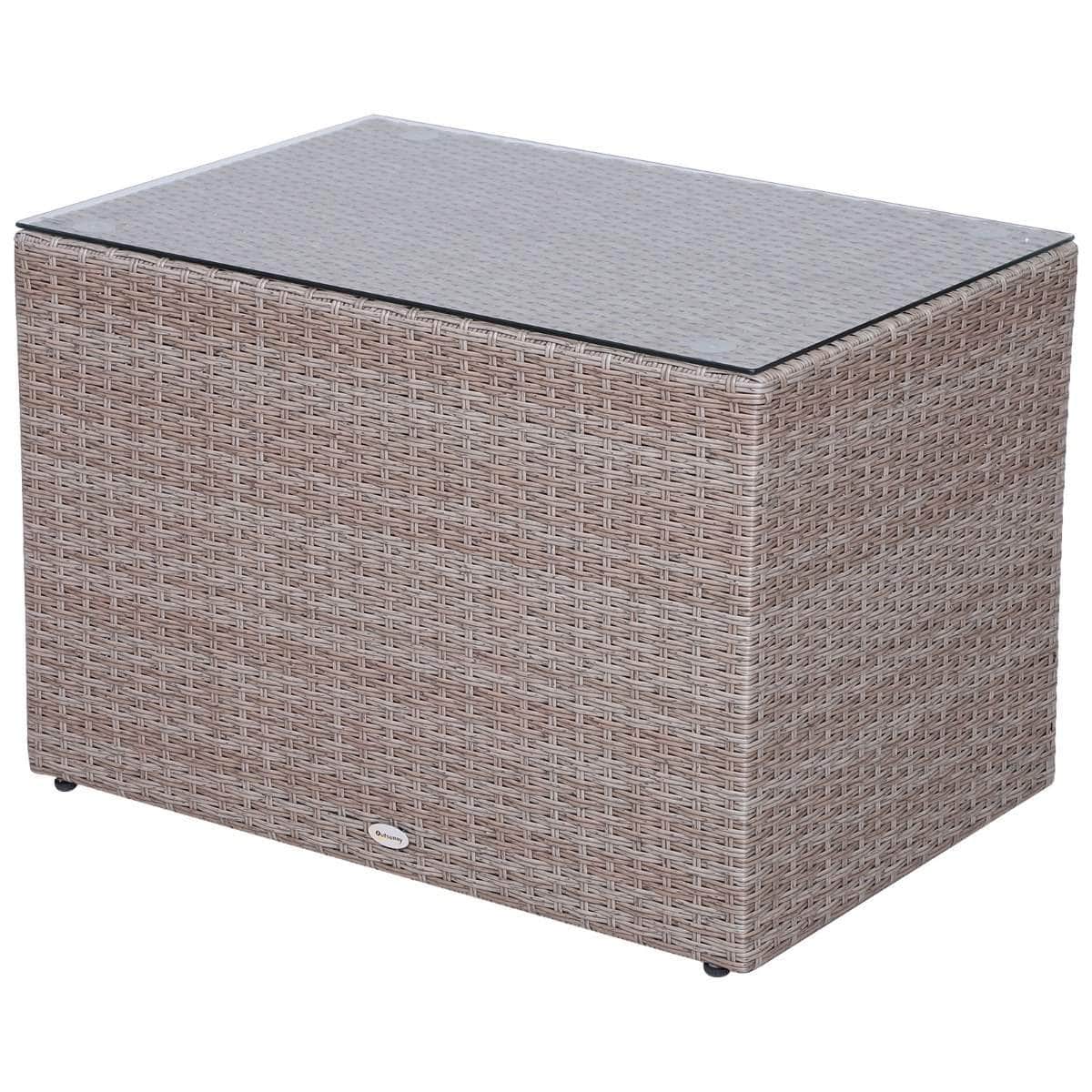 Aosom 5 Piece Outdoor Patio Rattan Wicker 2 Person Deep Seating Conversation Set in Deep Grey, image 11