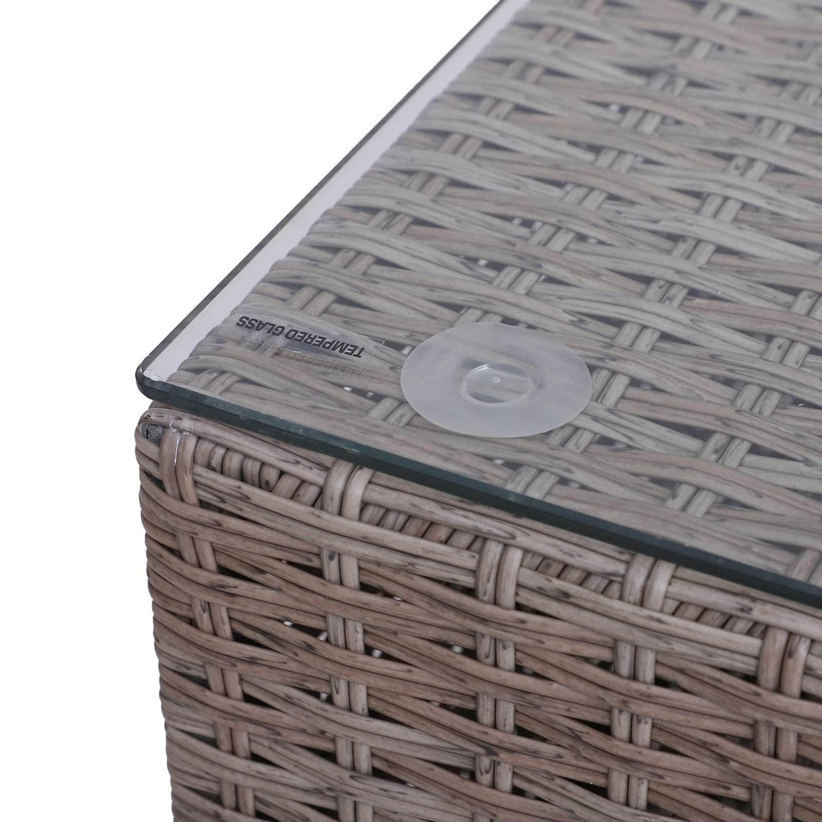 Aosom 5 Piece Outdoor Patio Rattan Wicker 2 Person Deep Seating Conversation Set in Deep Grey, image 12