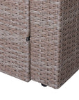 Aosom 5 Piece Outdoor Patio Rattan Wicker 2 Person Deep Seating Conversation Set in Deep Grey, image 15