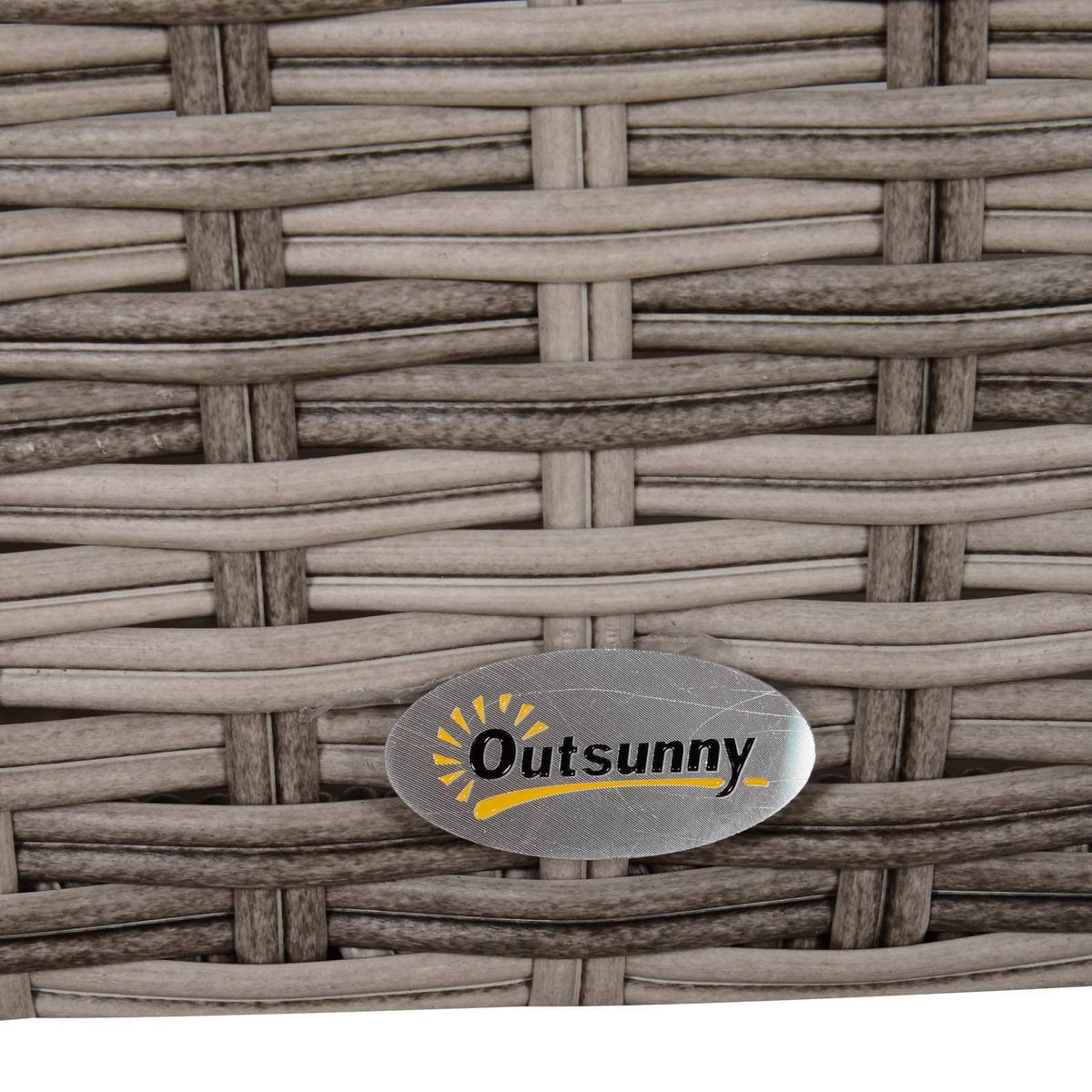 Aosom 8 Piece Outdoor Patio Wicker Rattan Modular Conversation Furniture Set in Grey, image 9