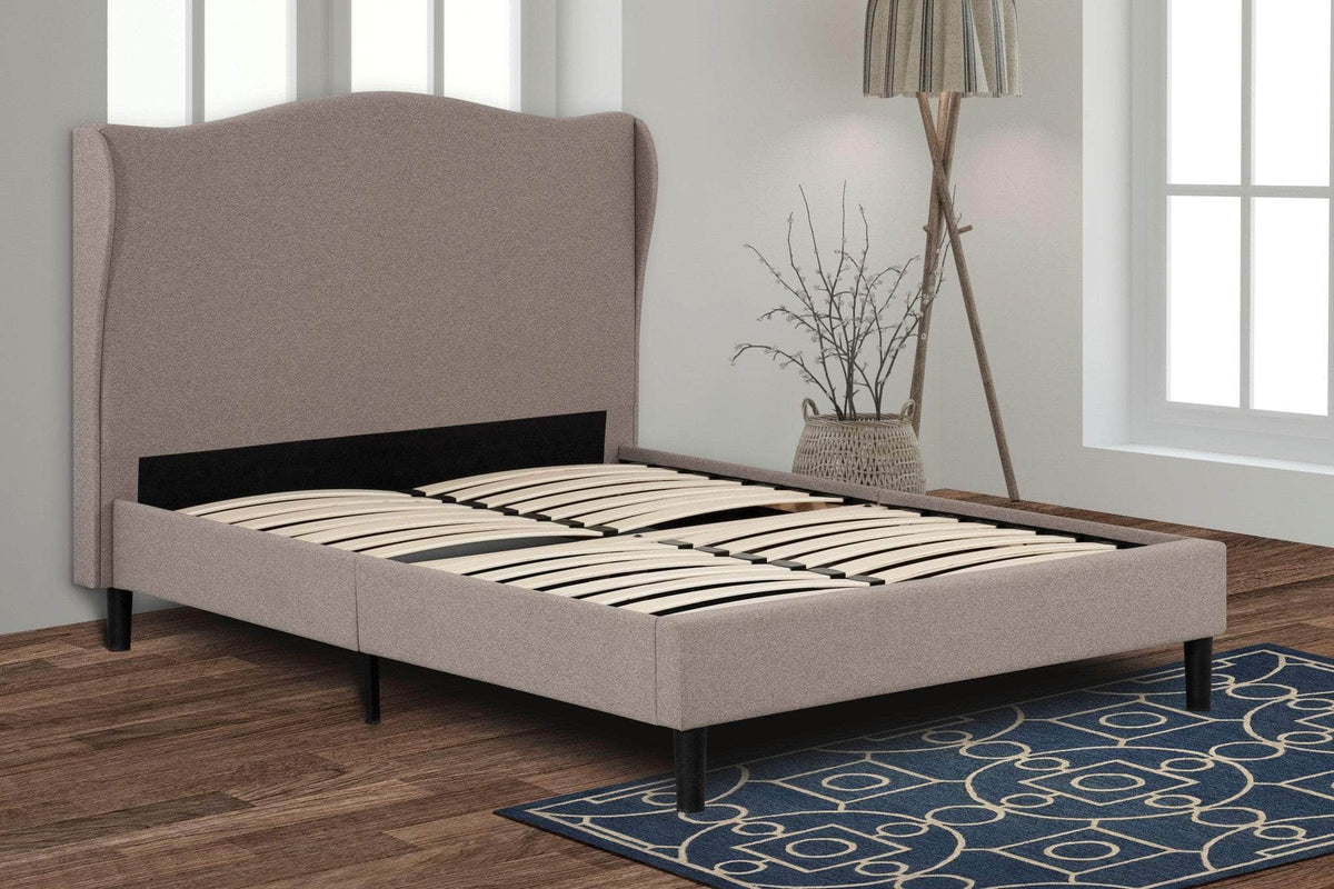 Primo International Demi Upholstered Wingback Platform Bed, image 1