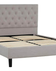 Primo International Ellie Upholstered Grey Platform Bed, image 3