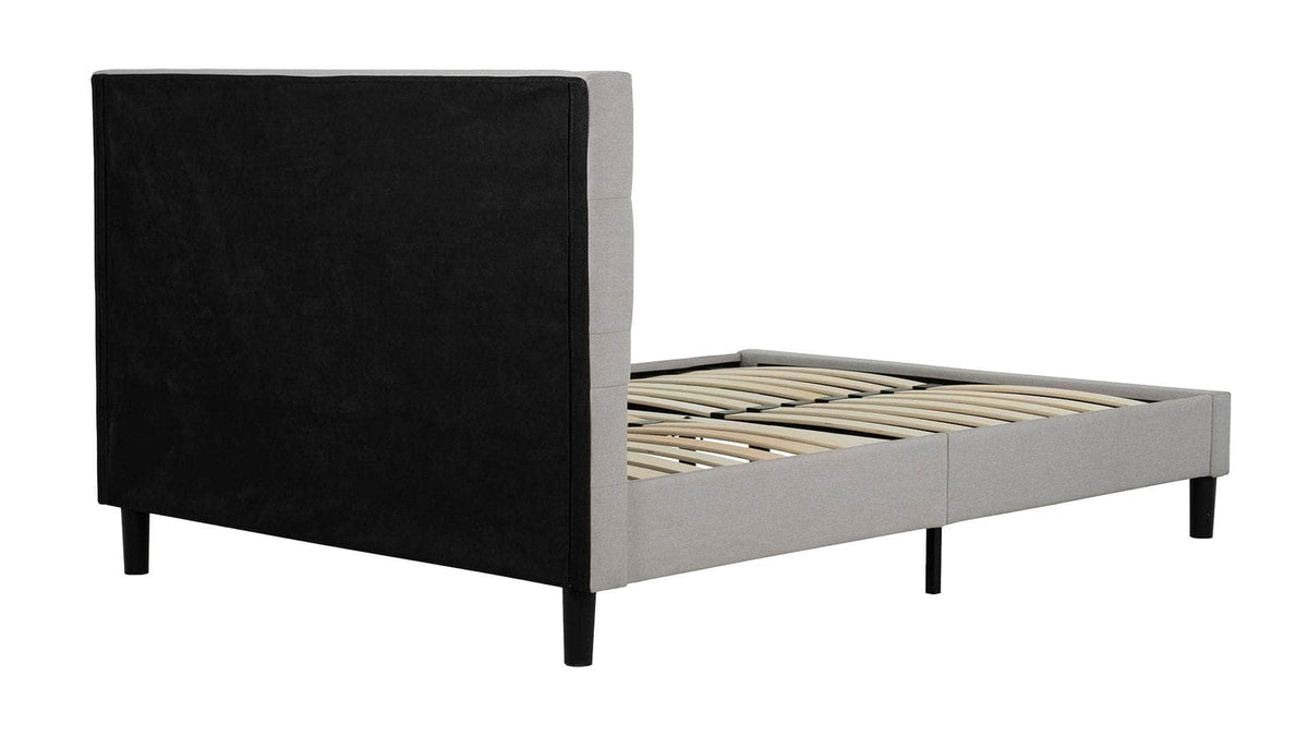 Primo International Ellie Upholstered Grey Platform Bed, image 4
