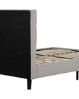 Primo International Ellie Upholstered Grey Platform Bed, image 4