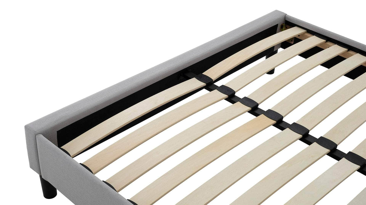 Primo International Ellie Upholstered Grey Platform Bed, image 5