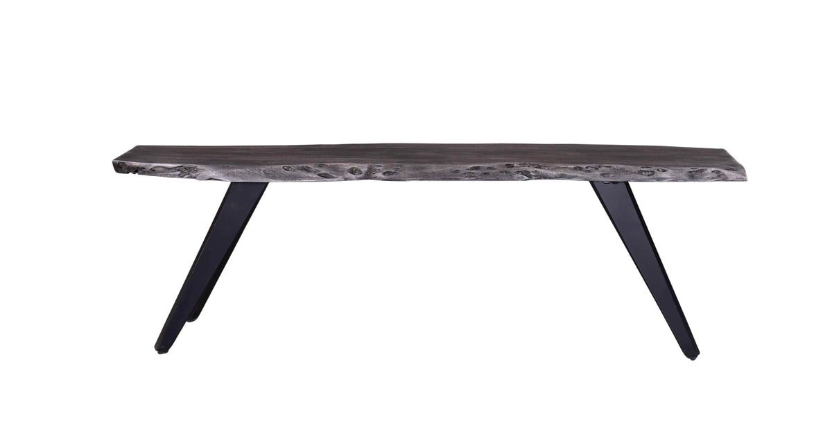 Primo International Wexford Wood Dining Bench in Grey and Black, image 2
