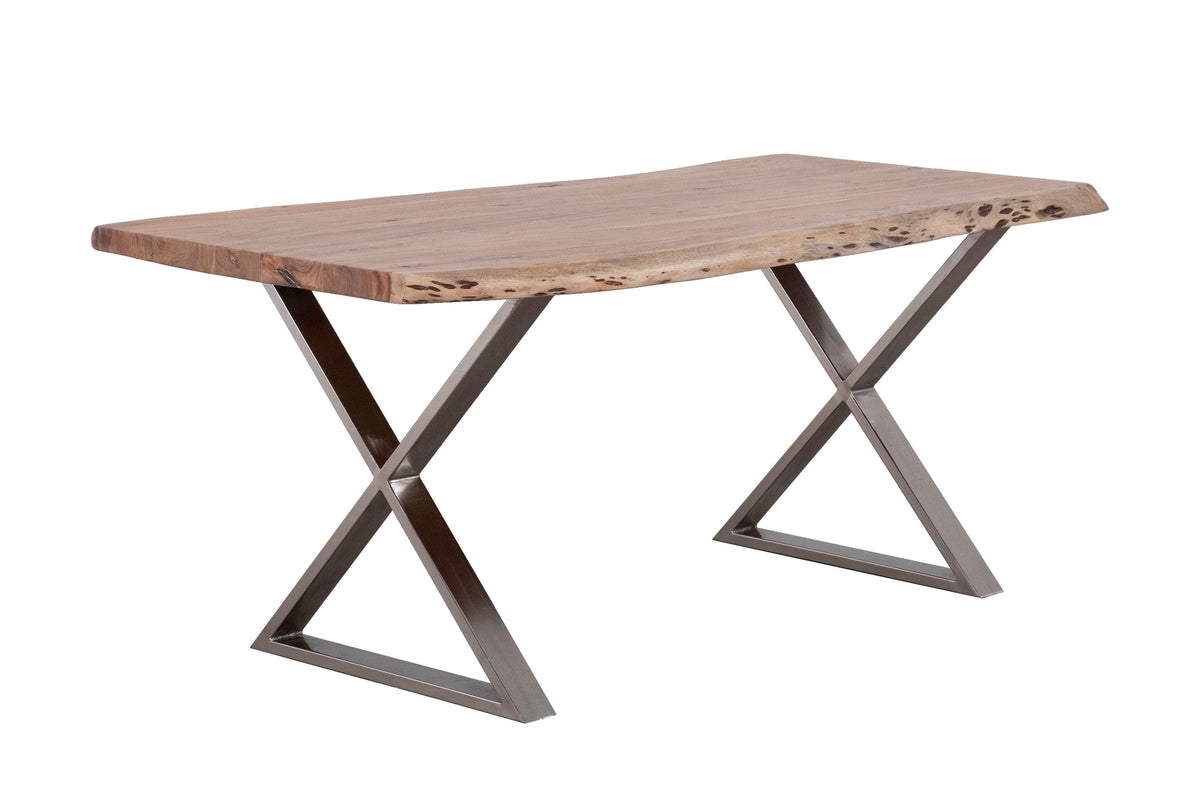 Primo International Sutherland 70" Rectangular Rustic Wood Dining Table in Brown, image 1
