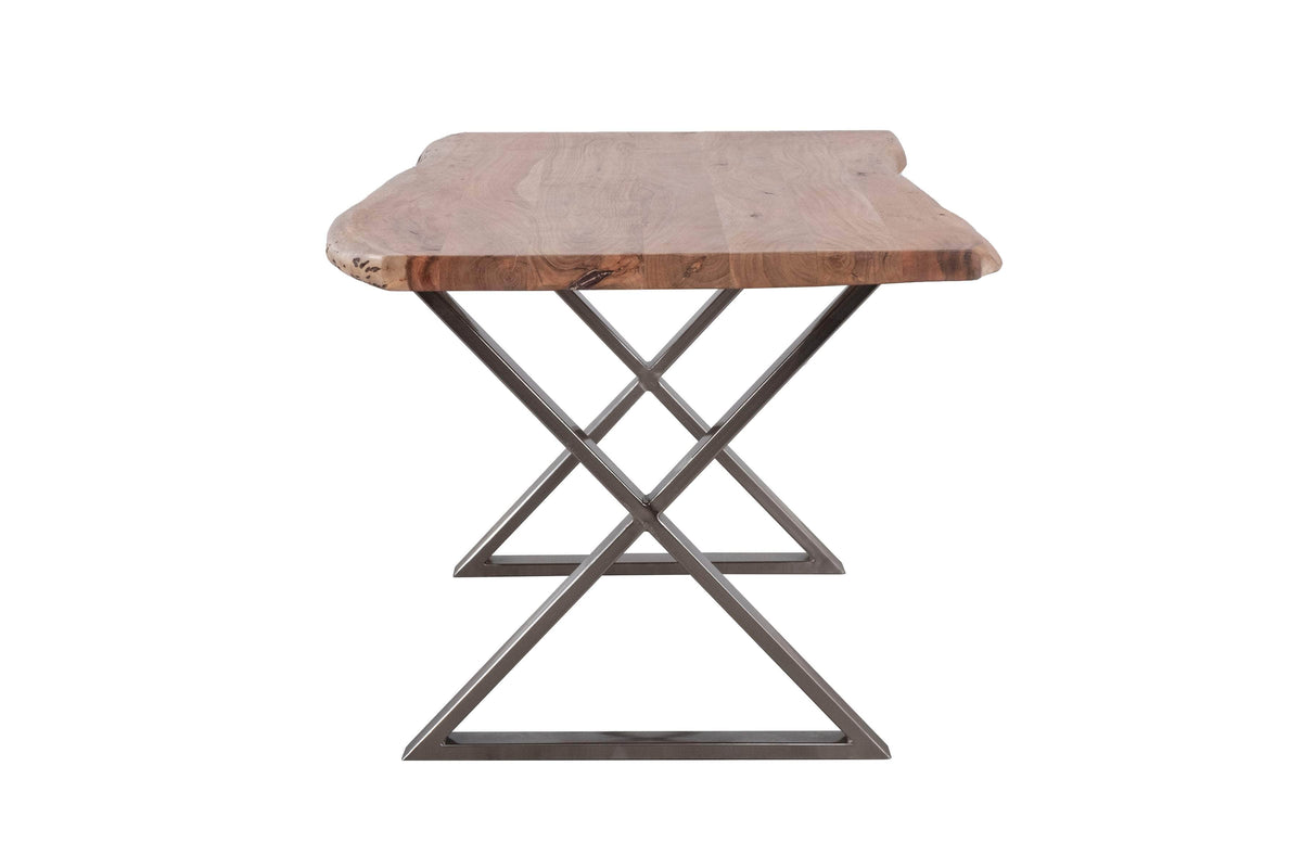 Primo International Sutherland 70" Rectangular Rustic Wood Dining Table in Brown, image 3