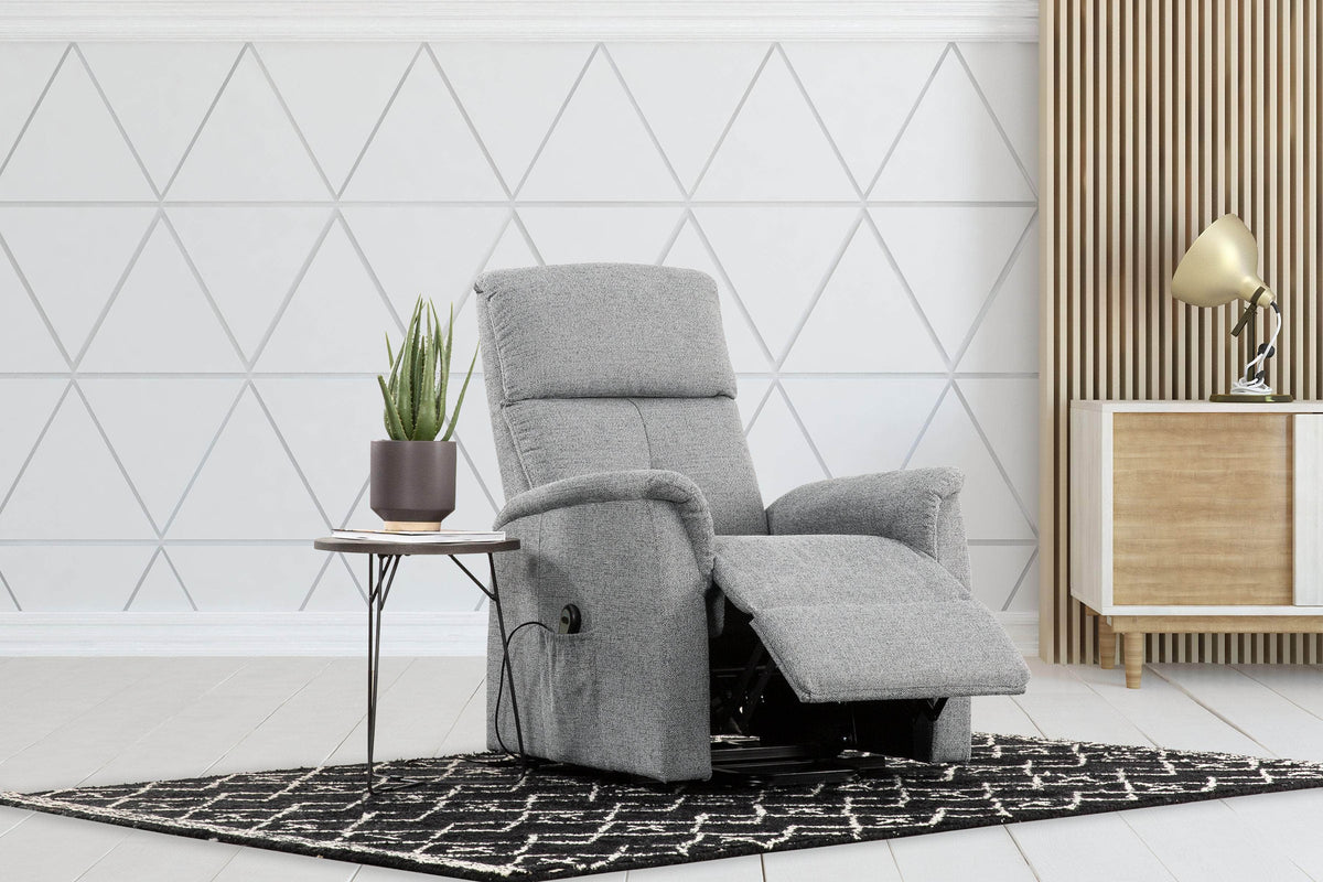 Primo International Evelyn Padded Power Lift Reclining Chair in Grey, image 1
