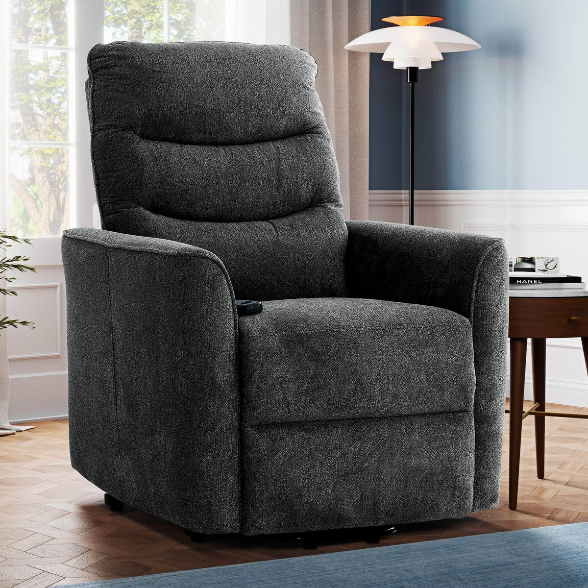 Primo International Denver Power Reclining Lift Chair in Linen Dark Grey, image 2