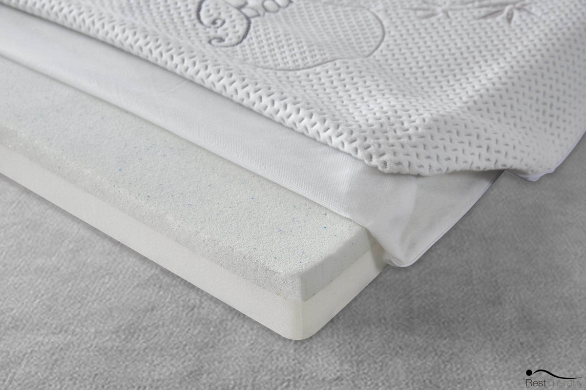 Rest Therapy 3 Inch Invigorate Bamboo Cool Gel Memory Foam Dog or Cat Bed Pet Mattress, image 12