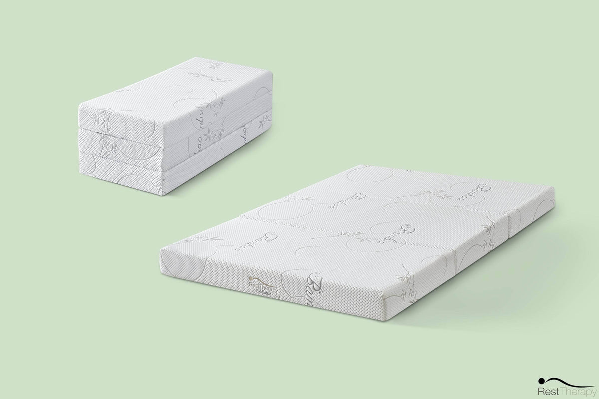 Rest Therapy 6 Inch Exhilarate Tri Fold Bamboo Cool Gel Memory Foam Mattress, image 22