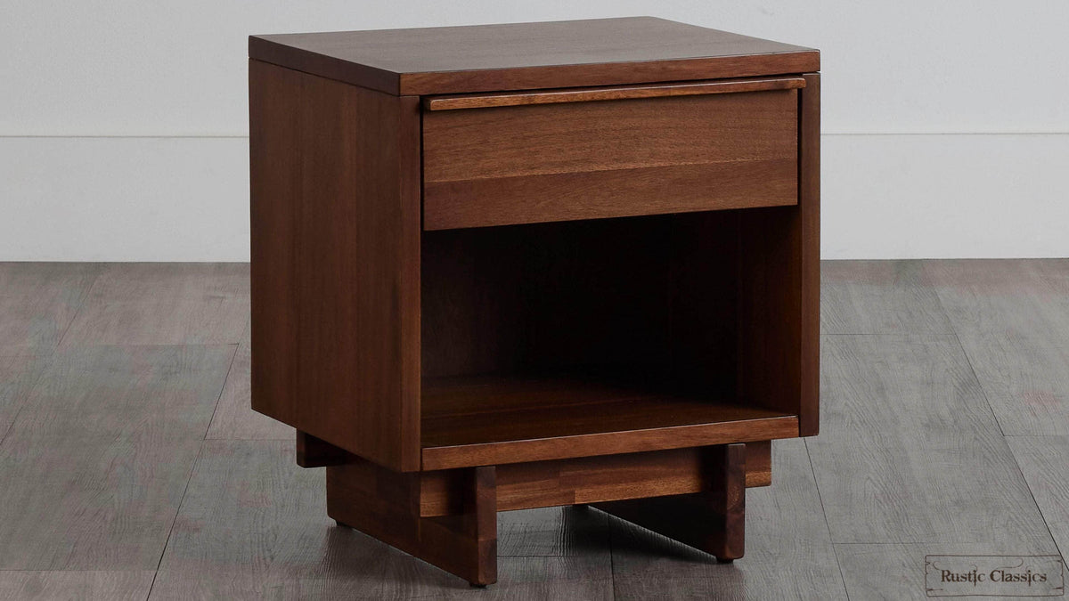 Rustic Classics Jasper Reclaimed Wood 1 Drawer Nightstand in Brown, image 1