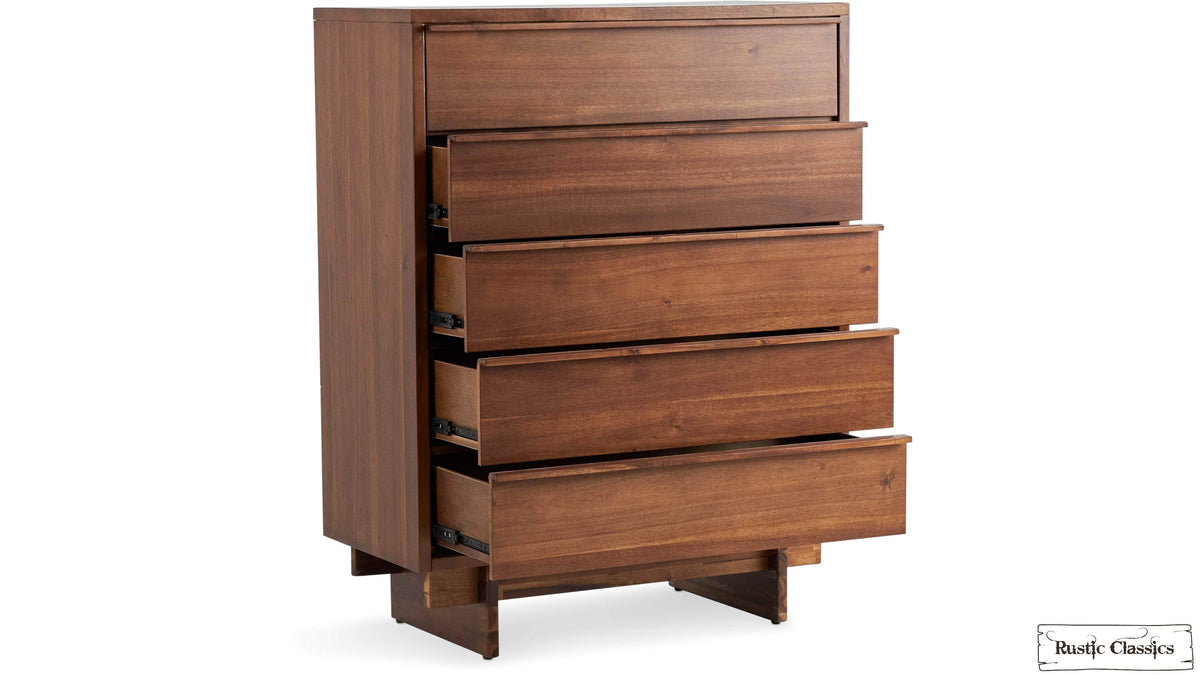 Rustic Classics Jasper Reclaimed Wood 5 Drawer Chest in Brown, image 4