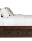 Rustic Classics Whistler Reclaimed Wood Platform Bed with 4 Storage Drawers in Brown, image 6