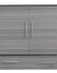 Sleep Chest Midtown Murphy Cabinet Bed in Grey with 5 Inch Queen Size High Density Foam Mattress, image 2