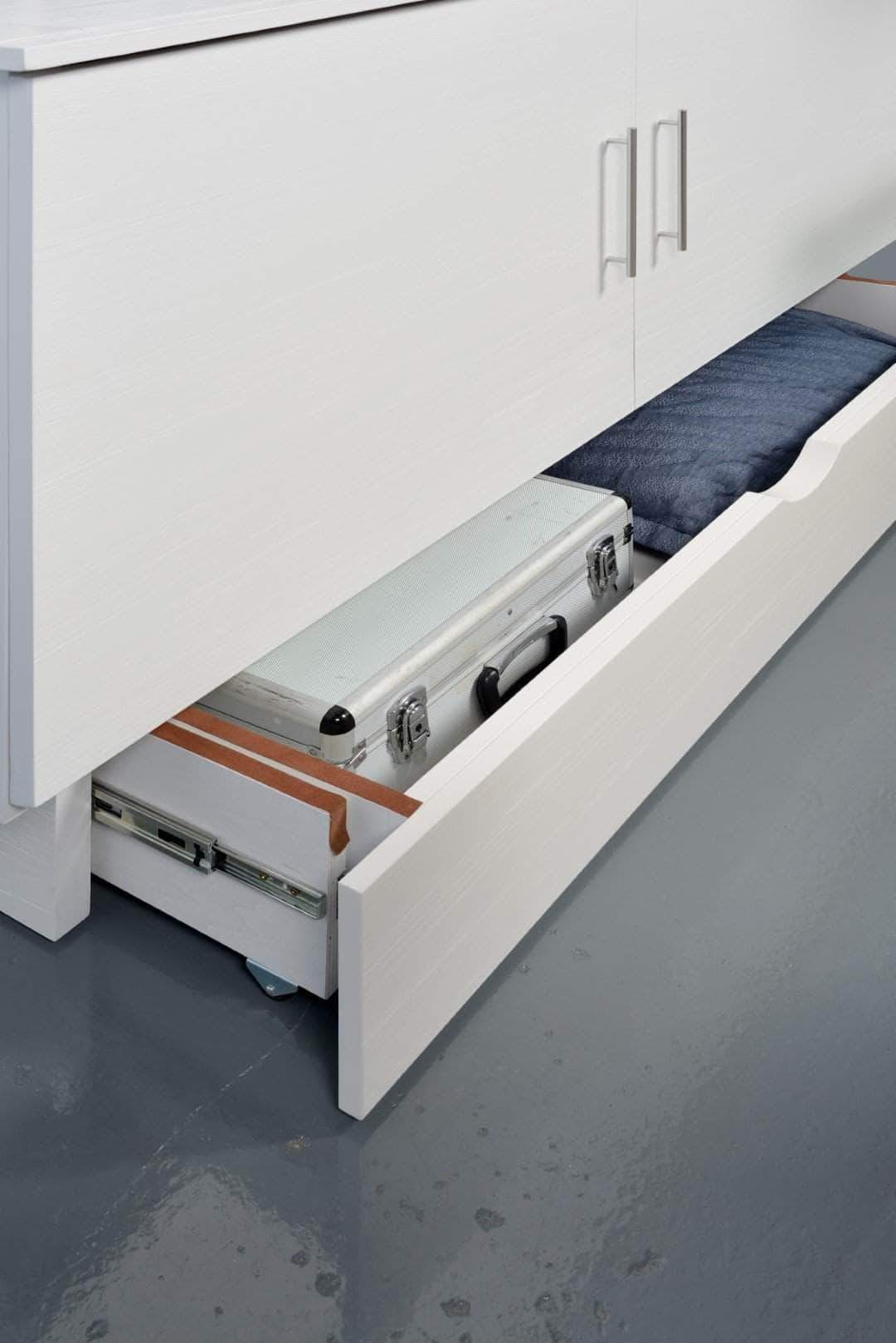 Sleep Chest Madrid Murphy Cabinet Bed in Brushed White, image 7