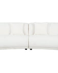 True Contemporary Archibald 120" Wide Curved Kidney Shaped Sectional Sofa in Wolly Ivory, image 2
