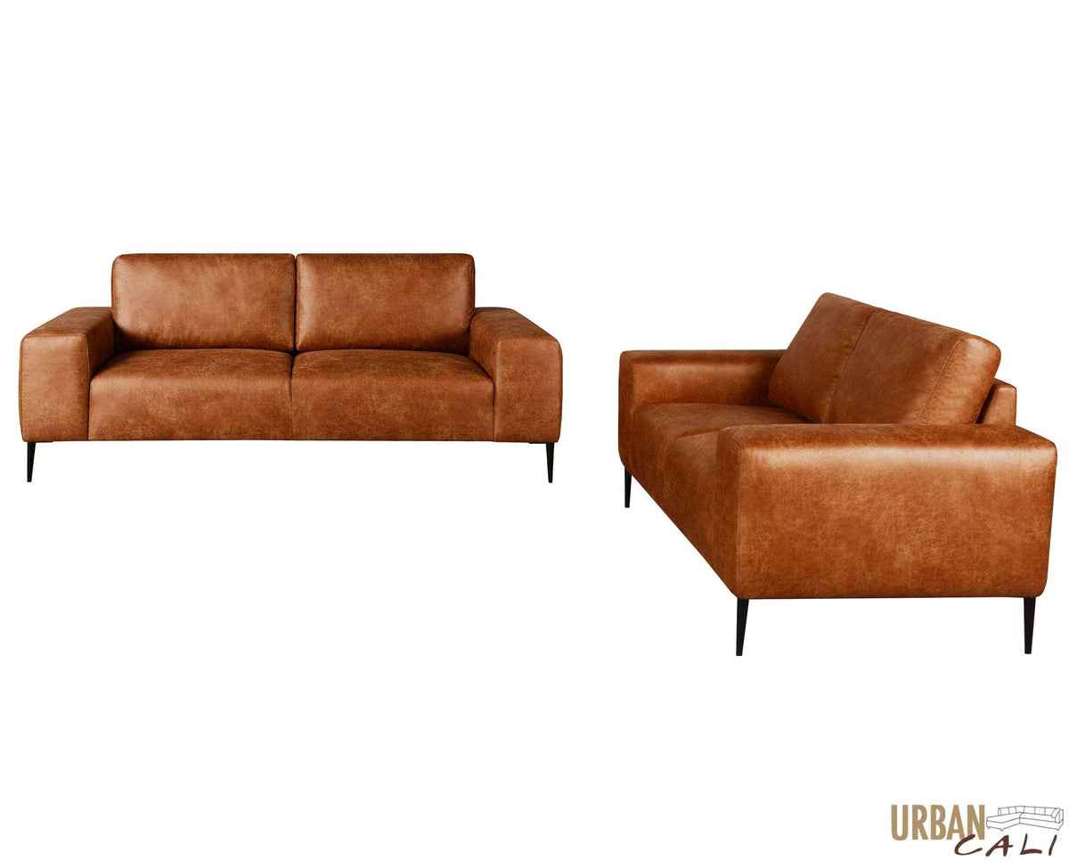 Primo International Fresno 2 Piece Sofa and Loveseat Set in Rustic Light Brown, image 2