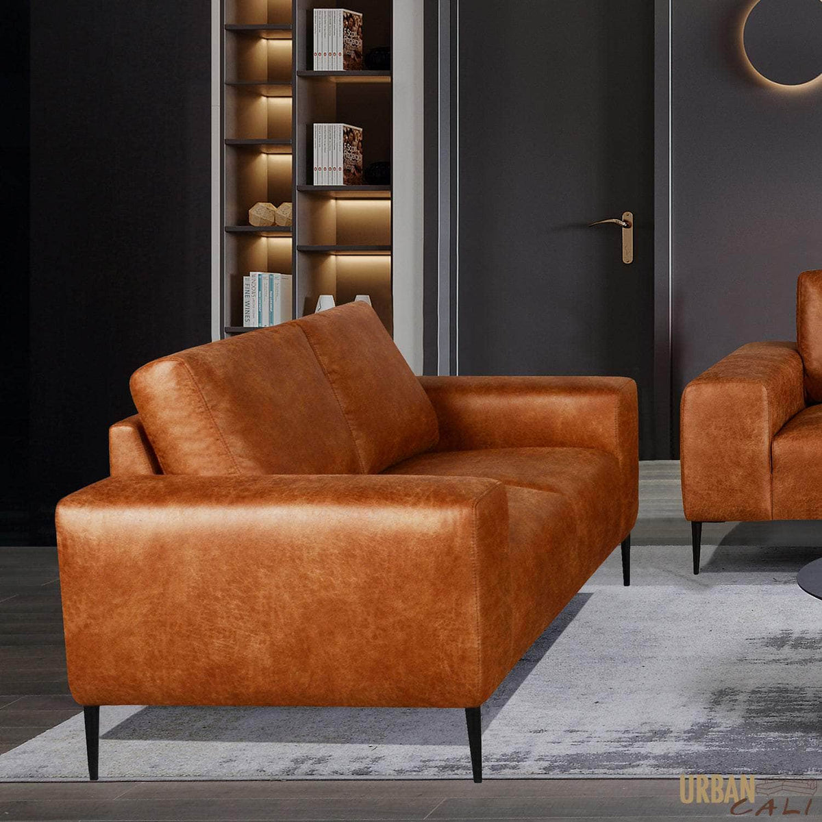 Primo International Fresno Loveseat in Rustic Light Brown, image 1