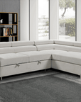 Urban Cali Hollywood 107.5" Wide Sleeper Sectional Sofa Bed with Adjustable Headrests and Storage Chaise, image 9