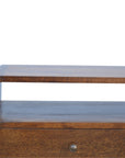 Curved Chestnut Media Unit
