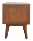 Curved Chestnut Media Unit