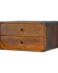 Floating Curved Chestnut Nightstand