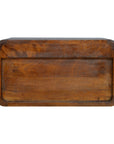 Floating Curved Chestnut Nightstand