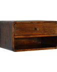 Chestnut Curve Floating Nightstand