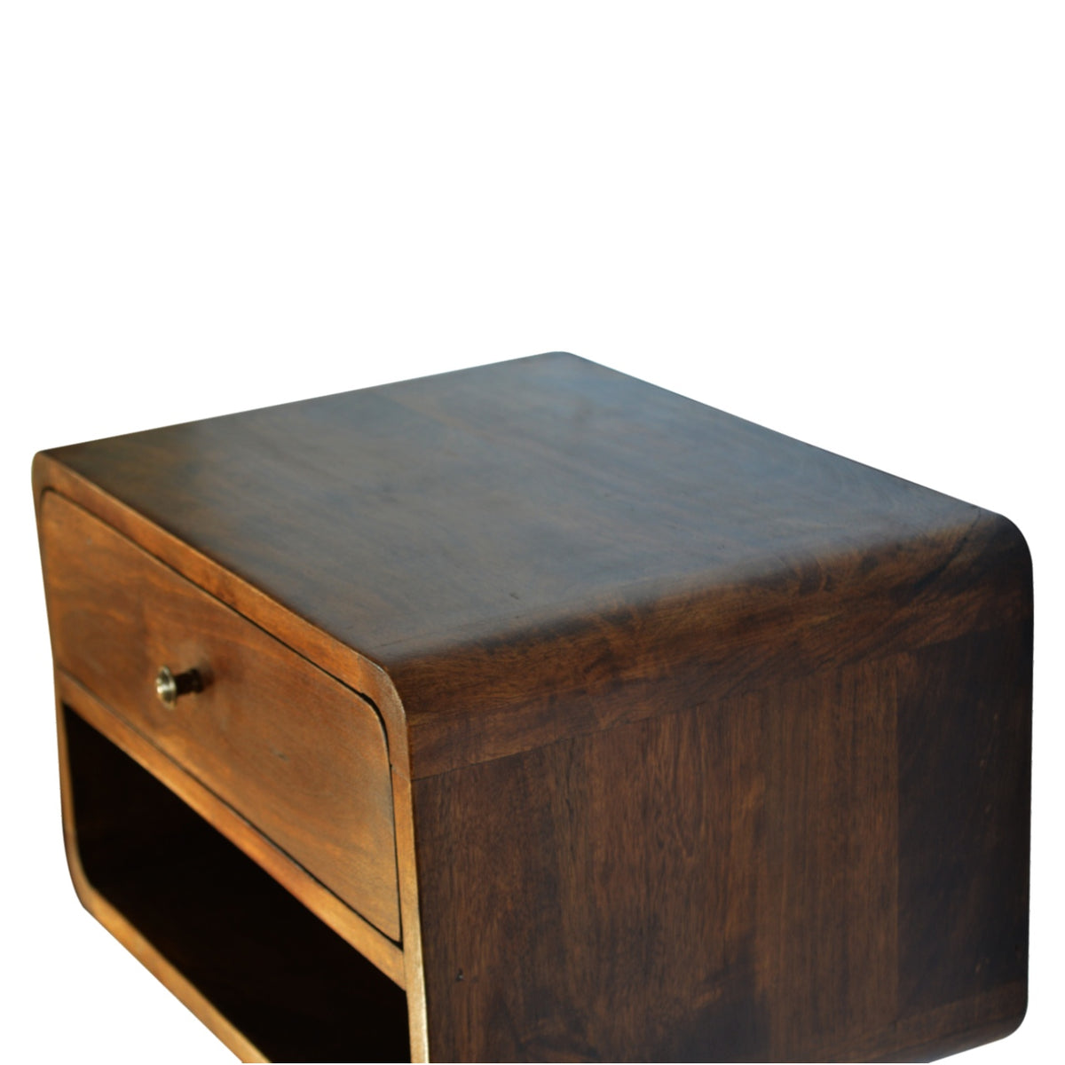 Chestnut Curve Floating Nightstand