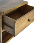 Floating Curve Open Slot Nightstand