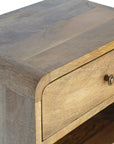Floating Curve Open Slot Nightstand