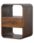 Chestnut Curved Edge Nightstand