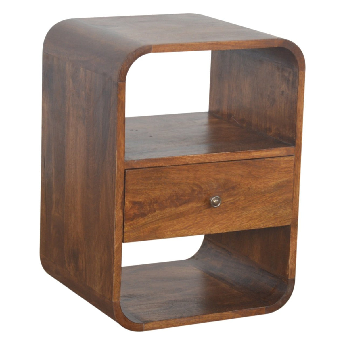 Chestnut Curved Edge Nightstand