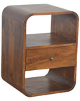 Chestnut Curved Edge Nightstand